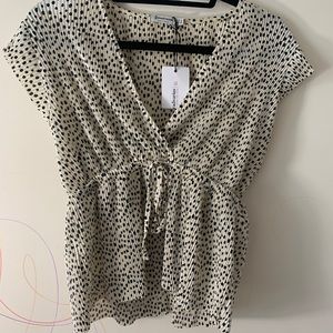 Pleaded Polkadot Blouse